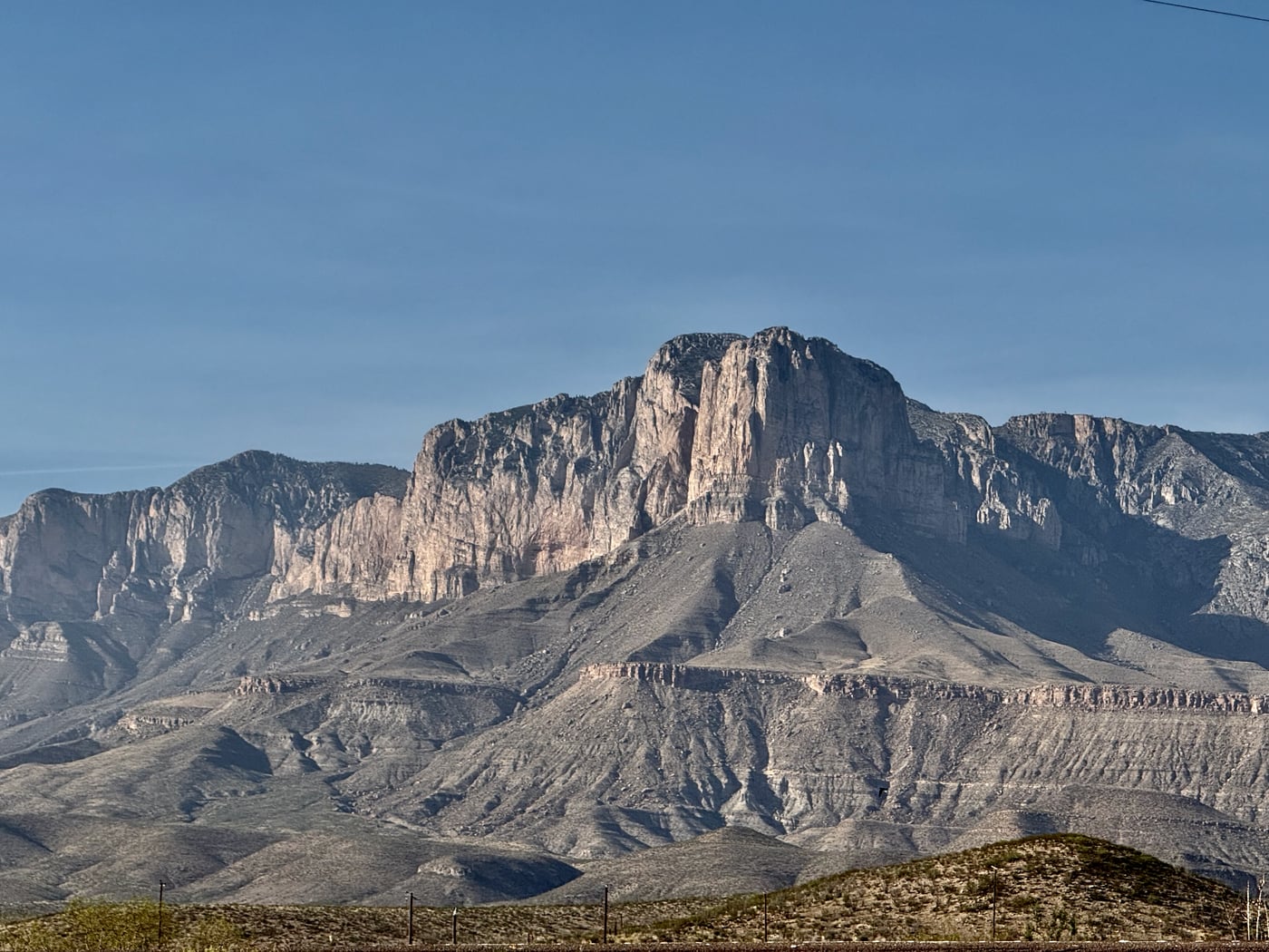 El Capitan Peak rising above the Chihuahuan Desert at Guadalupe Mountains National Park