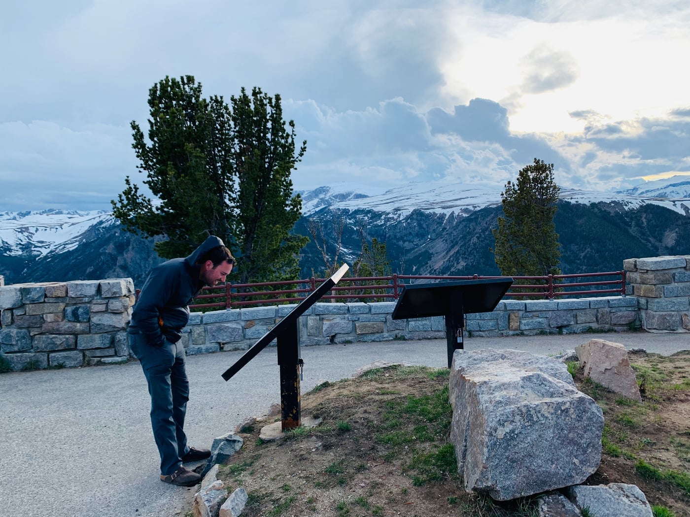 Learning just how high and how serious Beartooth Pass is, at the summit sign